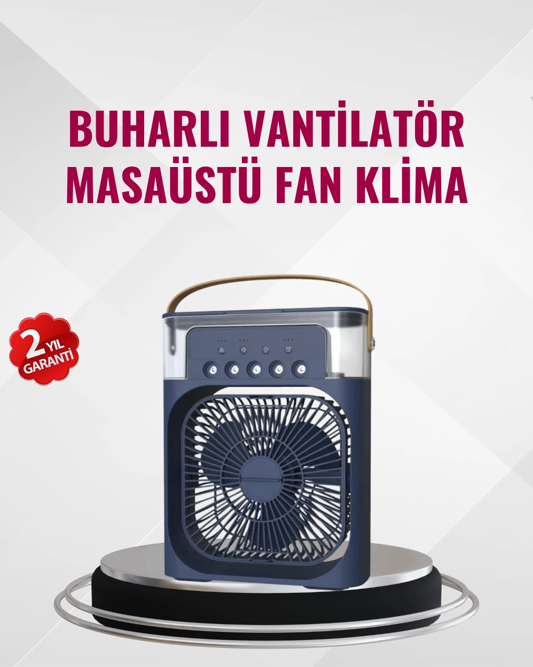 Enerji Tasarruflu Sessiz Çalışan Taşınabilir Soğutma Fanı
