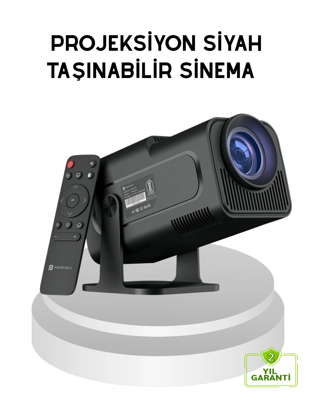 HDMI USB Girişli Akıllı Projeksiyon Cihazı Taşınabilir Düşük Tüketimli