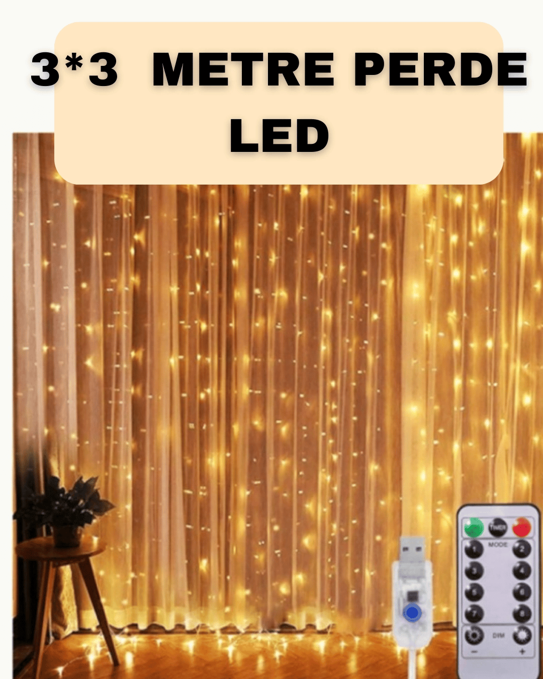 İç ve Dış Mekan Perde LED – Bahçe, Balkon ve Veranda İçin
