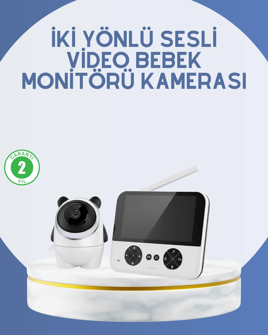Kablosuz Bebek Monitörü 720P Görüntü ve Geniş Ekran
