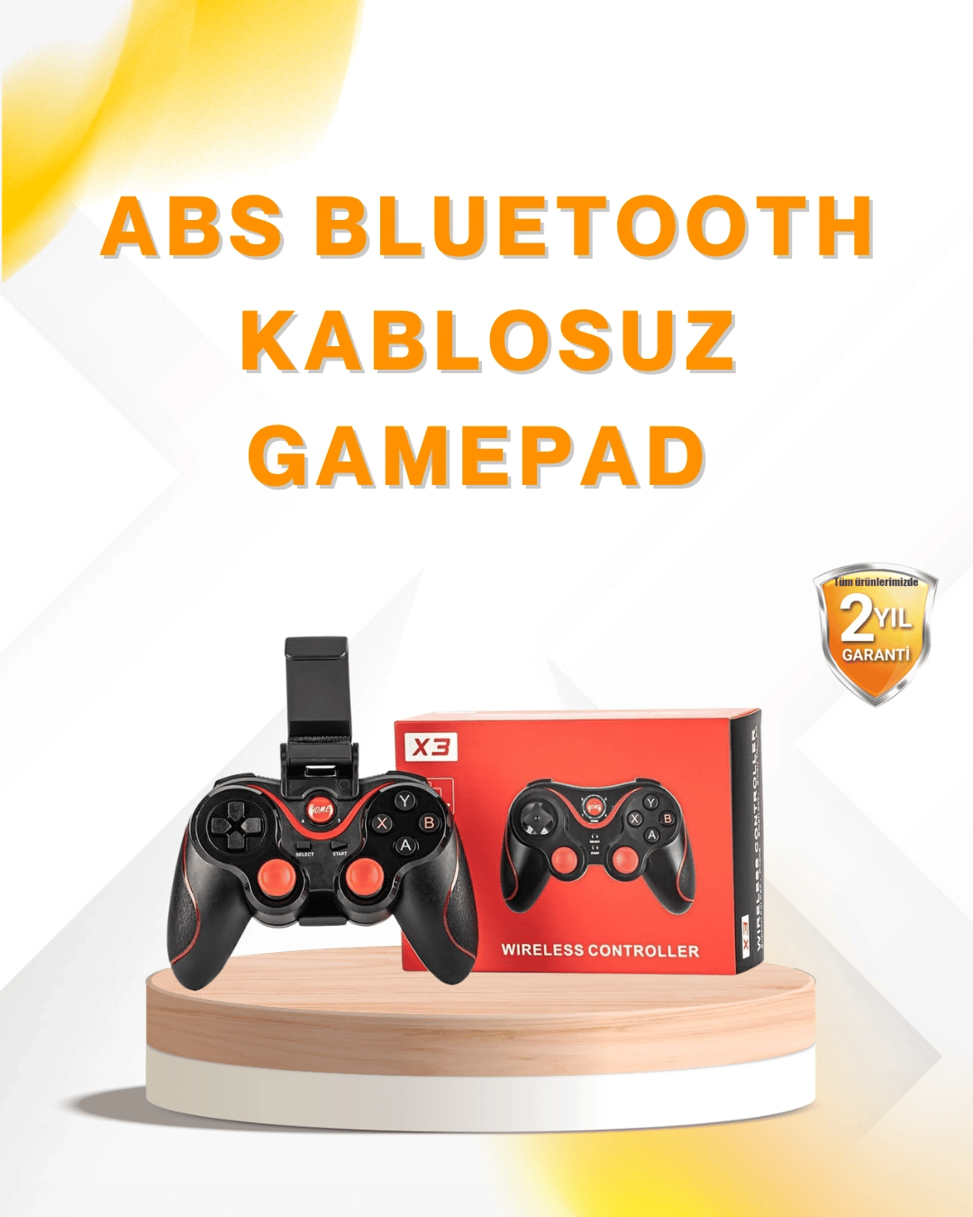 Kablosuz Bluetooth Gamepad PC Android TV Uyumlu Oyun Kumandası