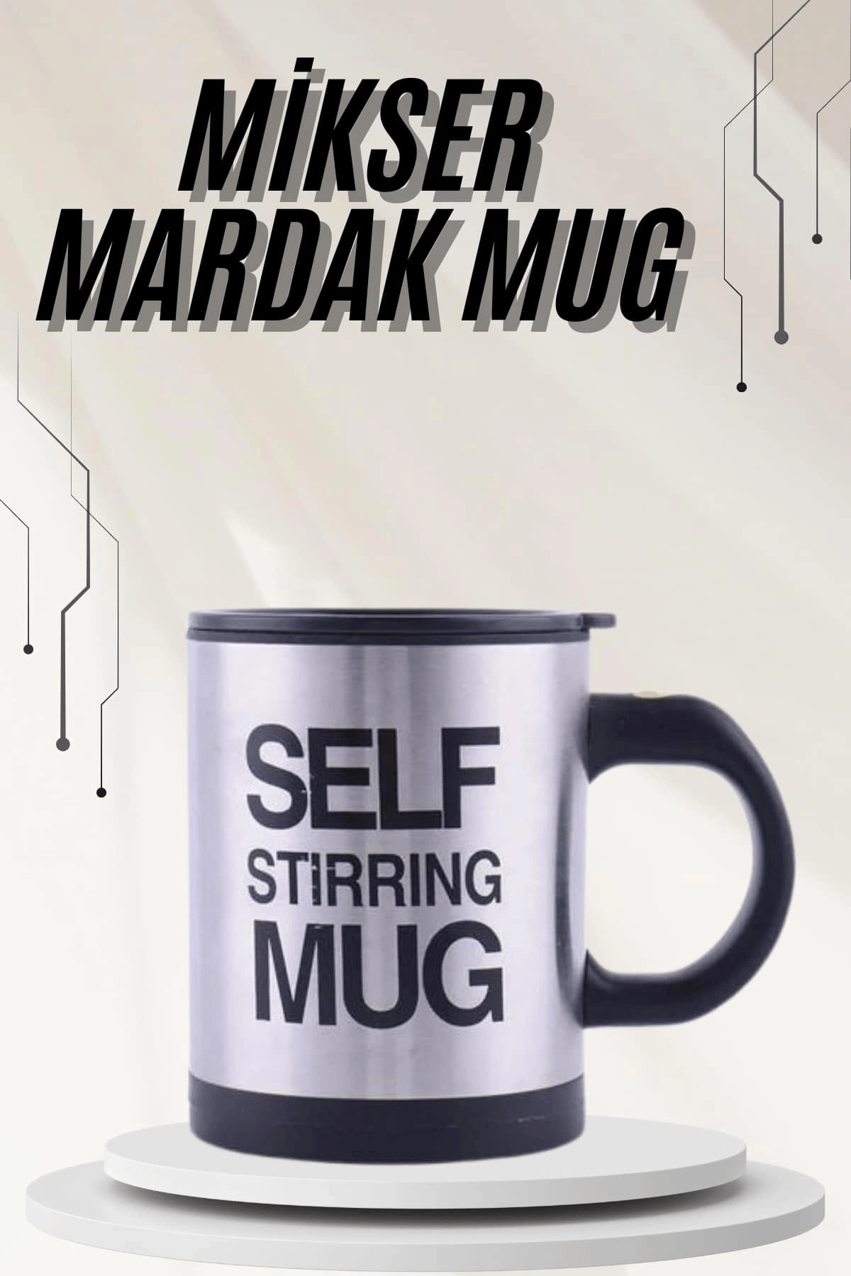 Karıştırıcı Özellikli Mikser Kupa Bardak Termos Bardak