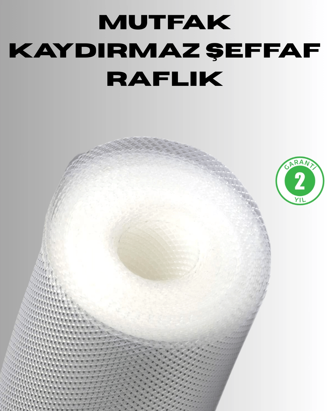 Kaydırmaz şeffaf raflık çekmece örtüsü 45x300 cm