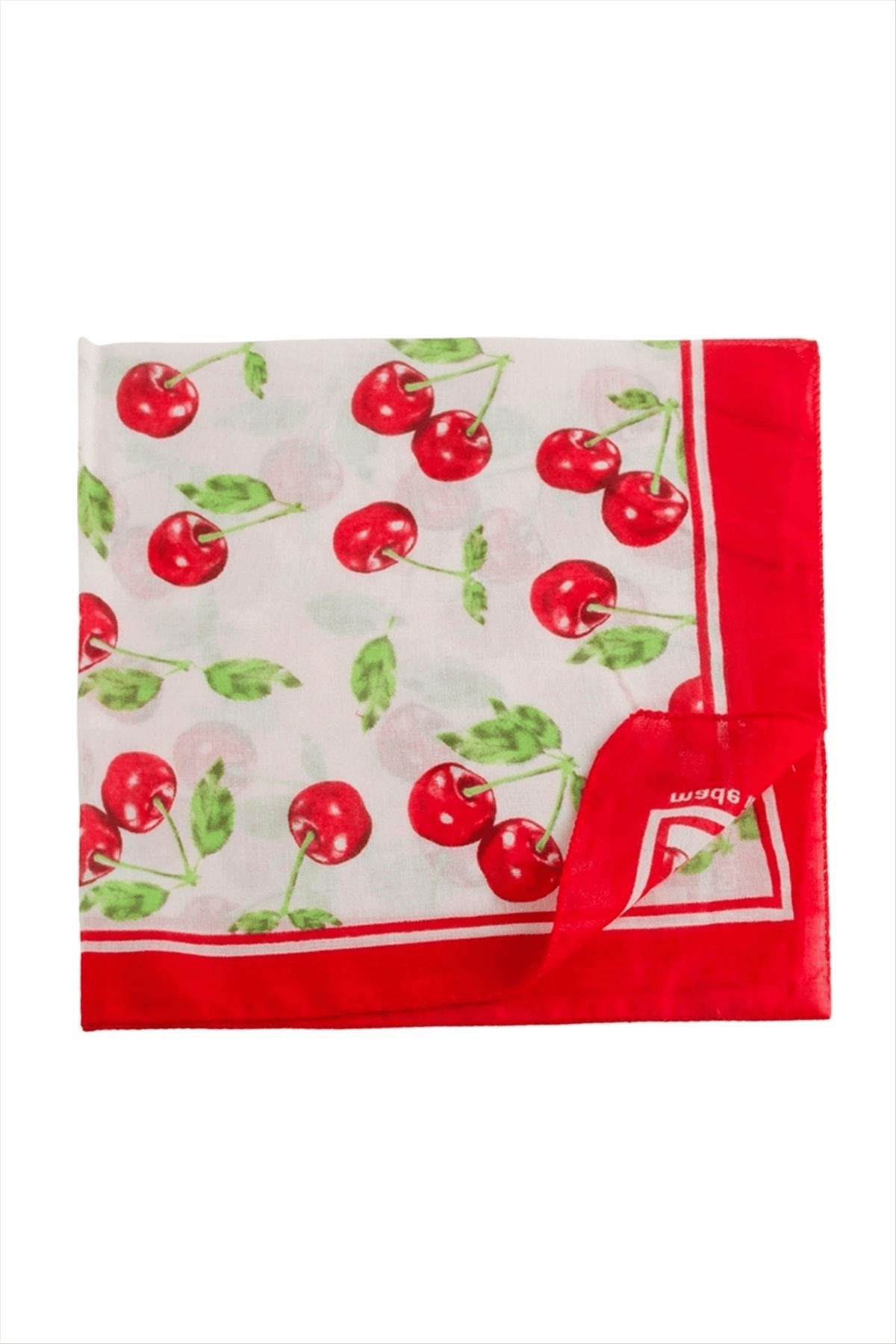 Kiraz Desenli Bandana 50*50