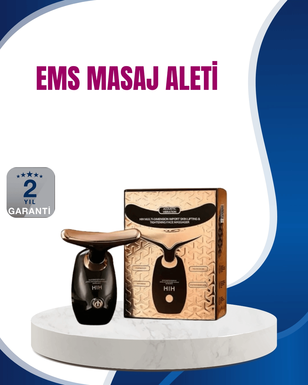 Kırışıklık Karşıtı Ultrasonik Titreşimli Yüz Masaj Aleti