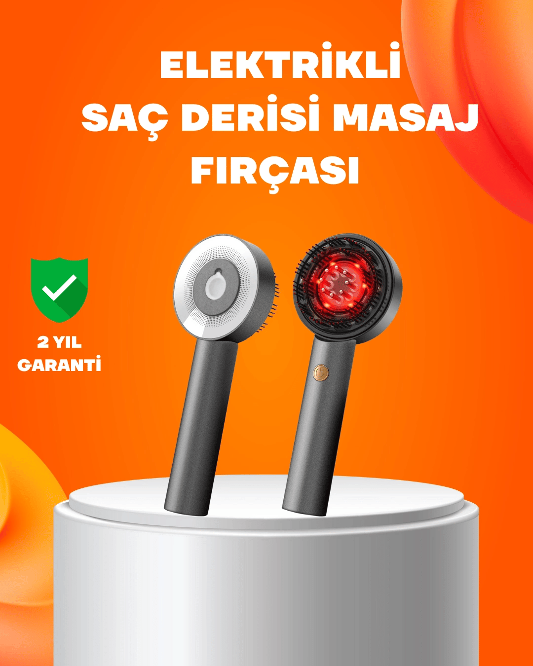 Kırmızı Işık Terapi Saç Derisi Masaj Tarağı 3 Modlu Yağ Hazneli