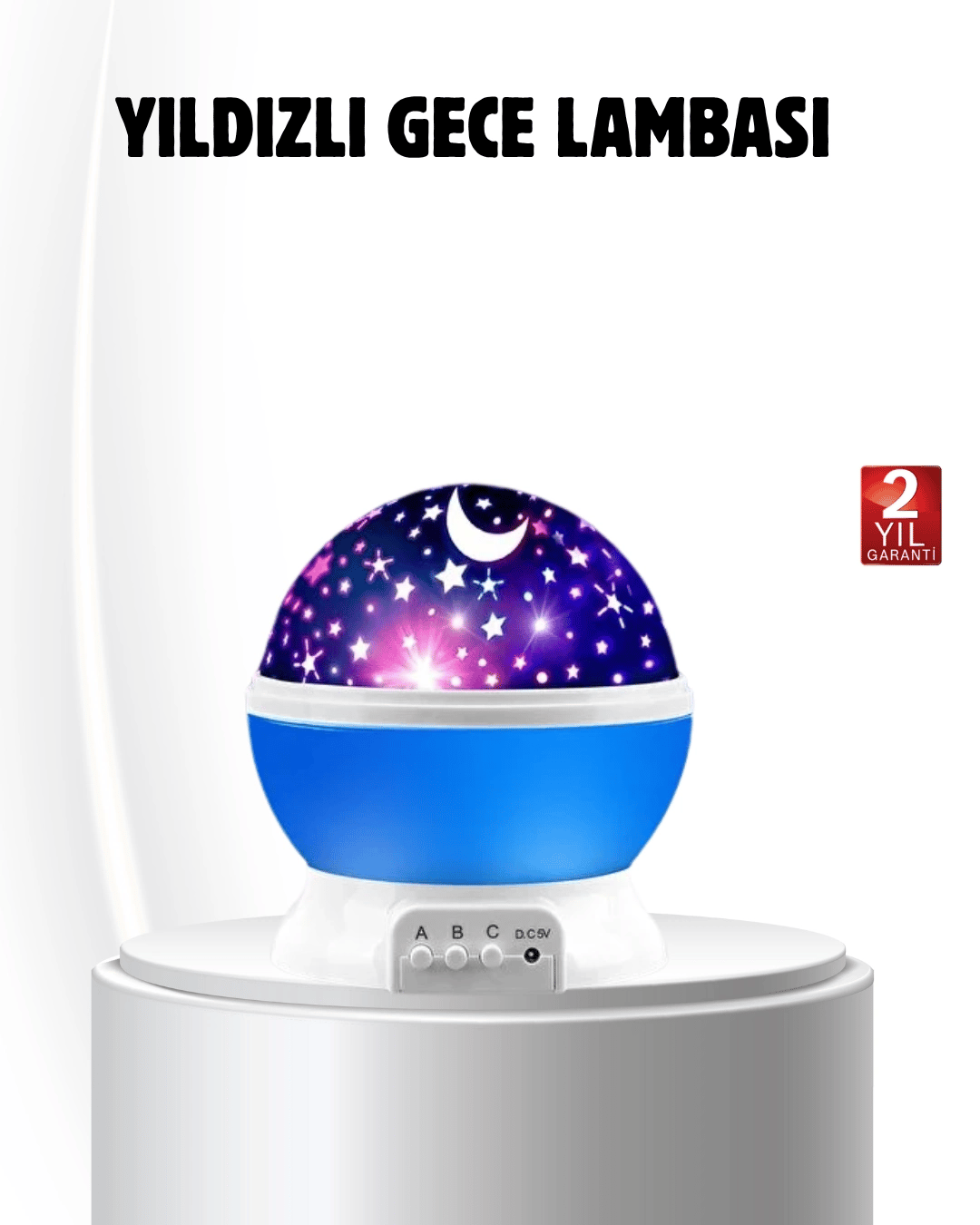 LED Gece Lambası 6 Renk Seçenekli Yumuşak Işıklı Uyku Yardımcı Lamba
