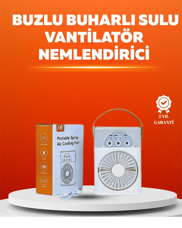 Mini USB Klima Fan | 3 Kademeli Spreyli Hava Soğutucu, Taşınabilir
