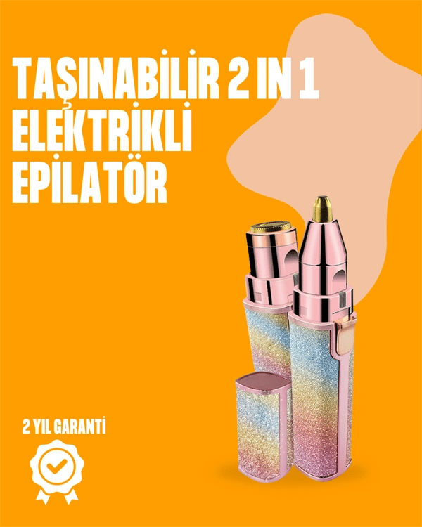 Mini USB Şarjlı Elektrikli Epilatör – Kaş ve Yüz Tüy Temizliği İçin 2'si 1 Arada