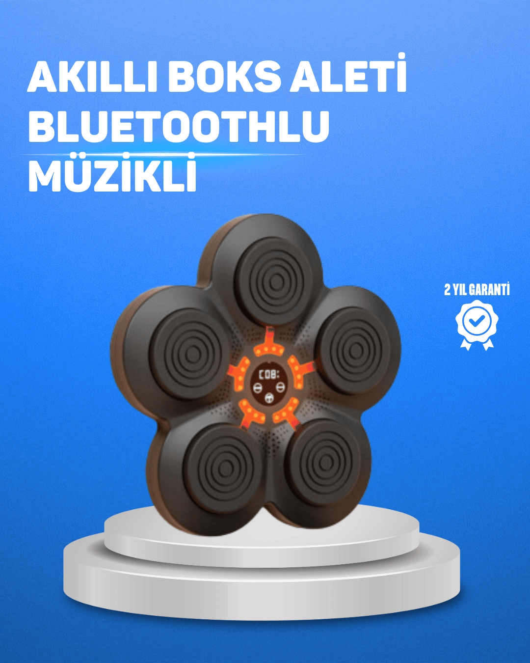 Müzikli Boks Duvar Paneli Akıllı Işık Sistemli Refleks ve Kondisyon Aleti
