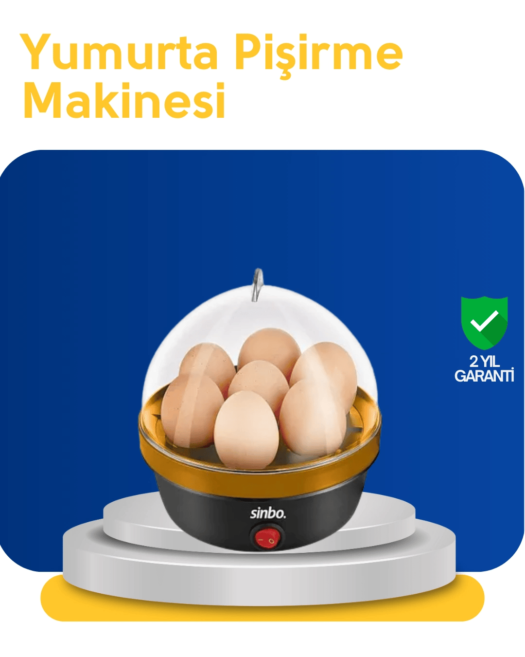 Otomatik Kapanma Özellikli Yumurta Pişirme Makinesi 7 Kapasiteli