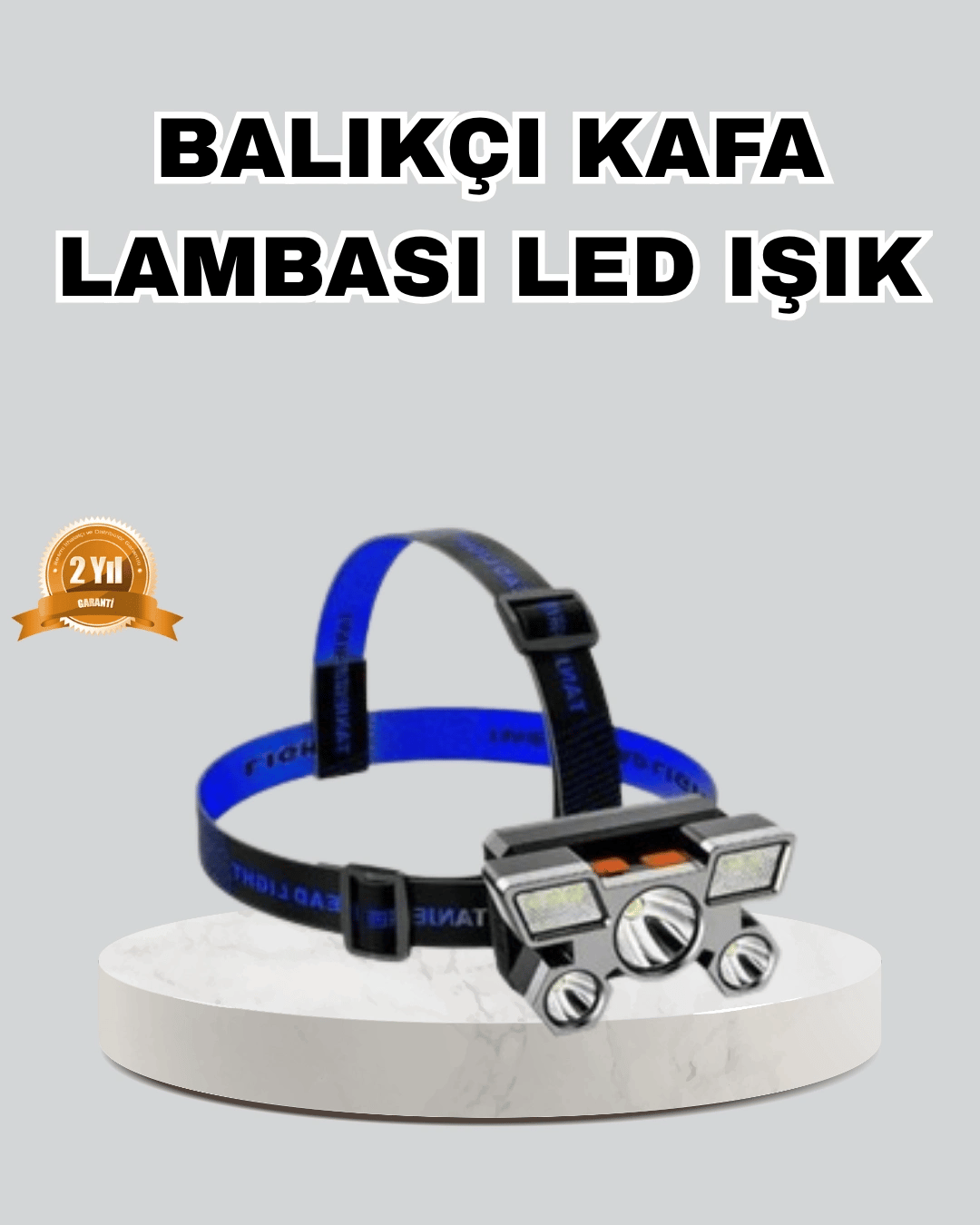 Outdoor ve Gece Balıkçılığı İçin LED Kafa Lambası – USB Şarjlı, 60° Ayarlanabilir Far
