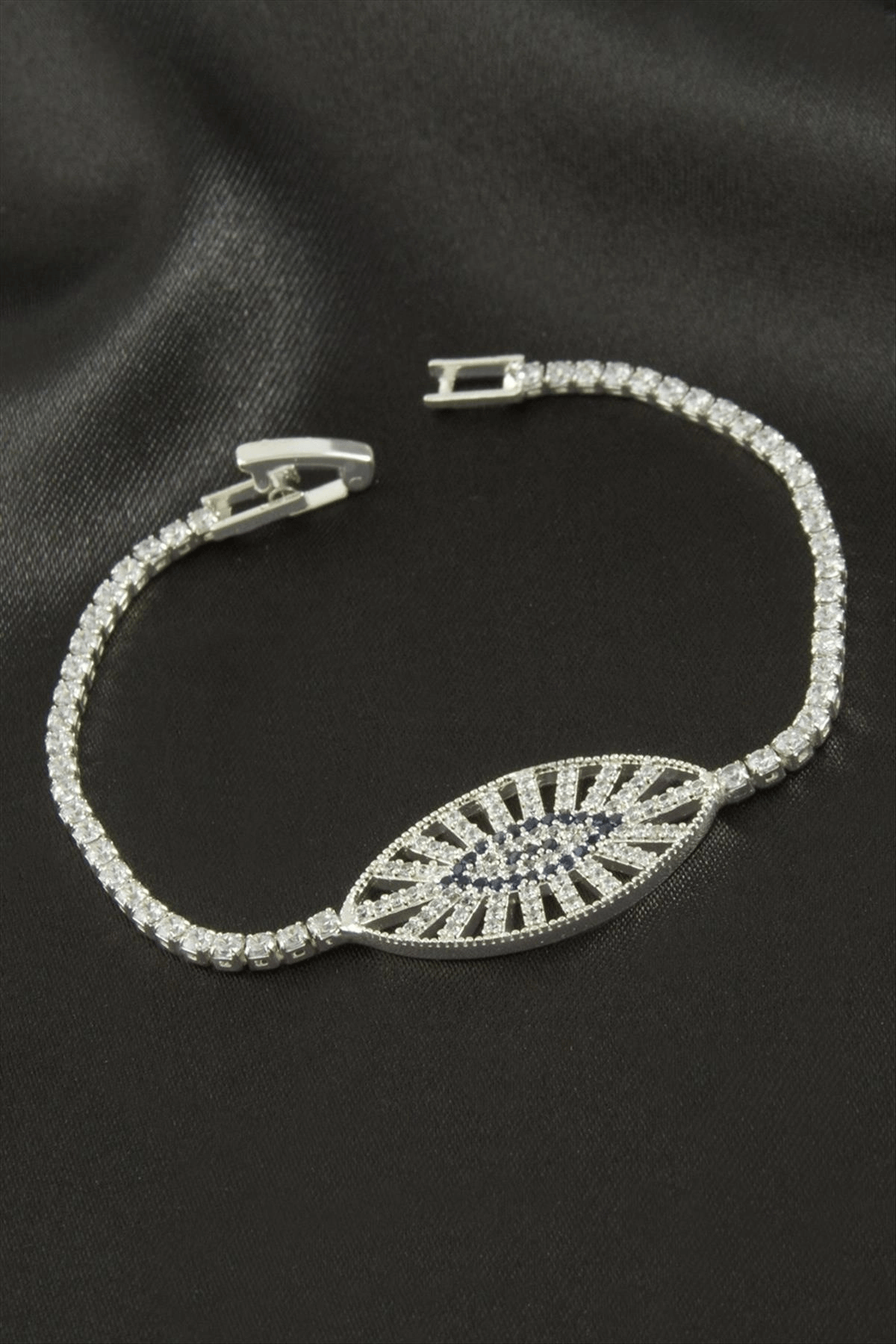 Oval Zirkon Taşlı Çocuk Bileklik 16 cm