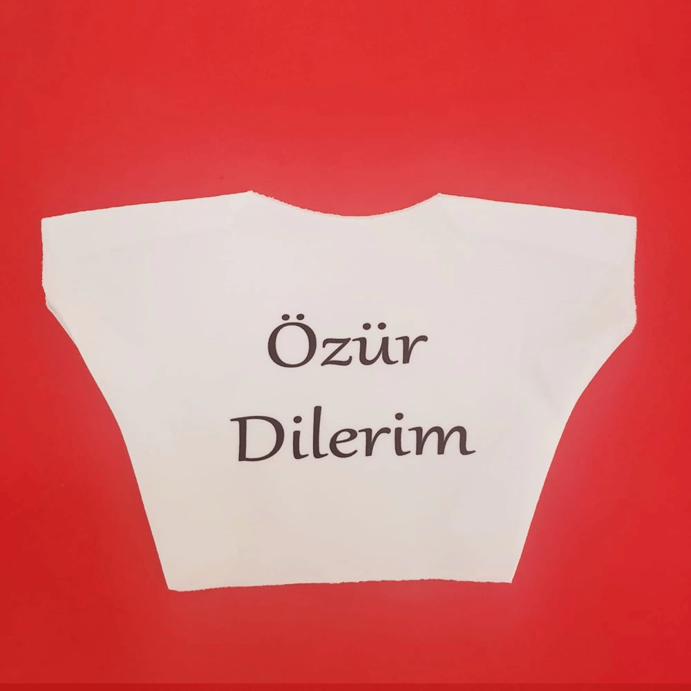 Özür Dilerim Yazılı Peluş Oyuncak Ayı Tişörtü