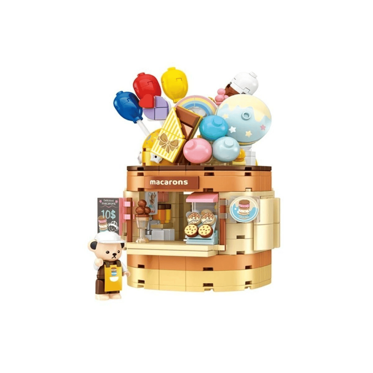 P881201 PANLOS TEDDY BEAR KOLEKSİYONU DONDURMA DÜNYASI 354 PARÇA BLOCK OYUNCAK