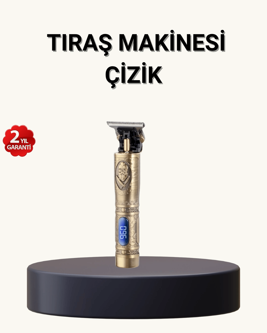 Profesyonel Kablosuz Tıraş Makinesi – 1-2 Saat Kesintisiz Kullanım