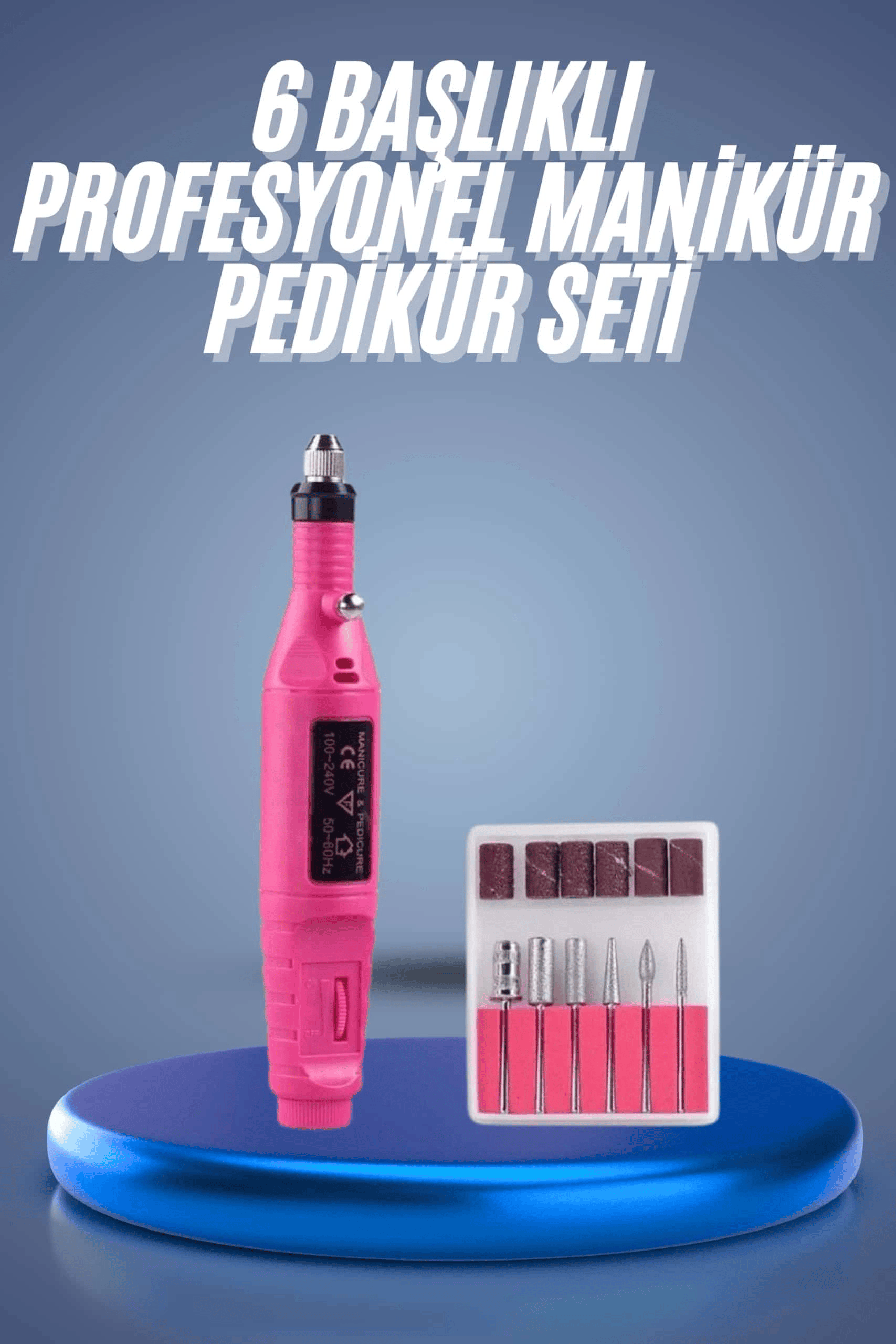Profesyonel Manikür Pedikür Seti Törpü Makinesi Protez Tırnak Çıkarma