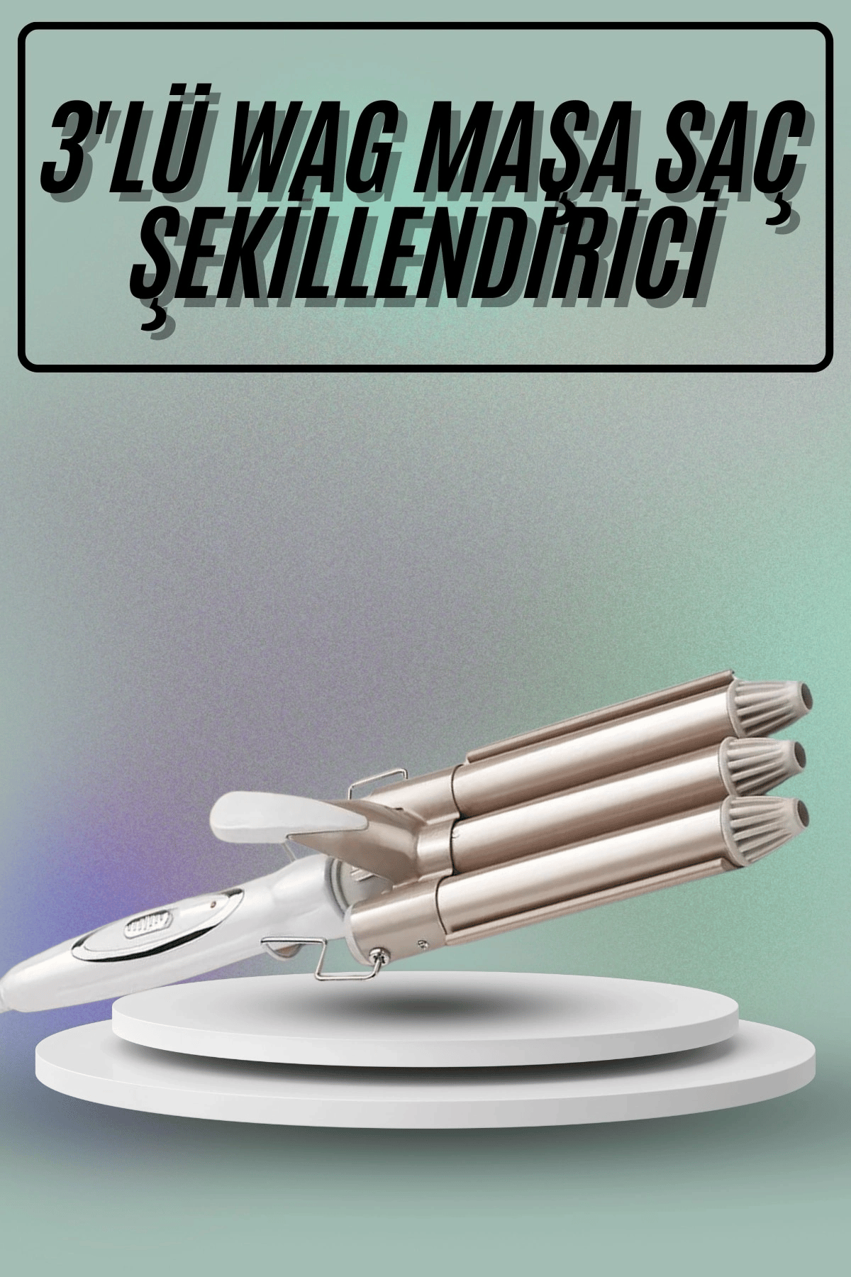 Saç Şekillendirici Wag Maşa Üçlü Yüksek Isı Ayarlı Seramik Kaplama