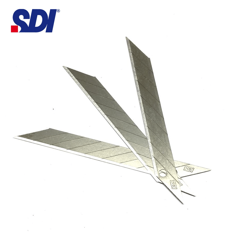 SDI 1361 Çelik Maket Bıçağı Falçata Ucu Yedeği 9mm 30 Derece Küçük 10'lu