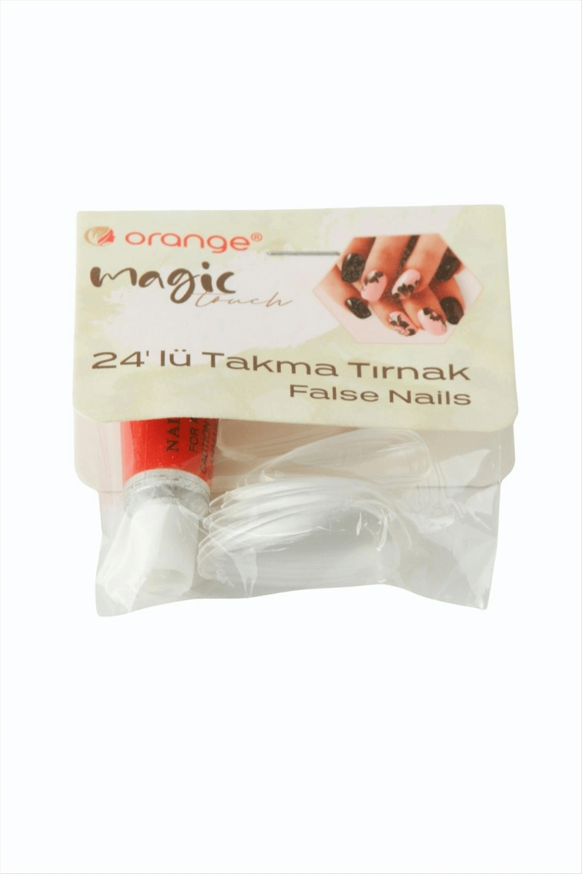 Şeffaf Renkli Kartela Takma Tırnak 24 Adet