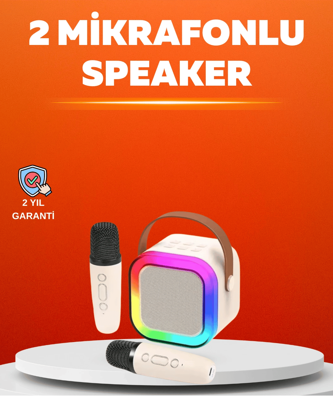 Ses Efektli Mikrofonlu Kablosuz Karaoke Sistemi