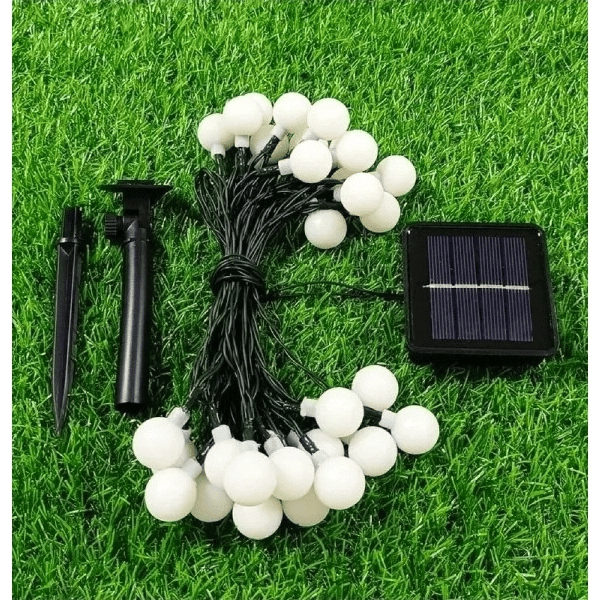 Solar 5m 28 Led Top Gün Işığı Siyah Kablolu