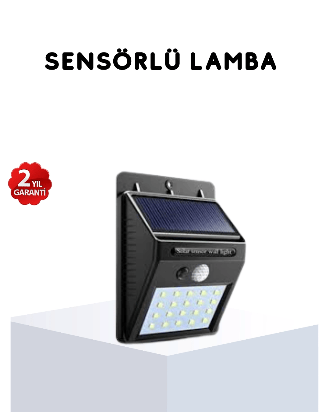 Solar Güneş Enerjili Hareket Sensörlü 4 Taraflı Bahçe Lambası – IP65 Su Geçirmez, 100 LED