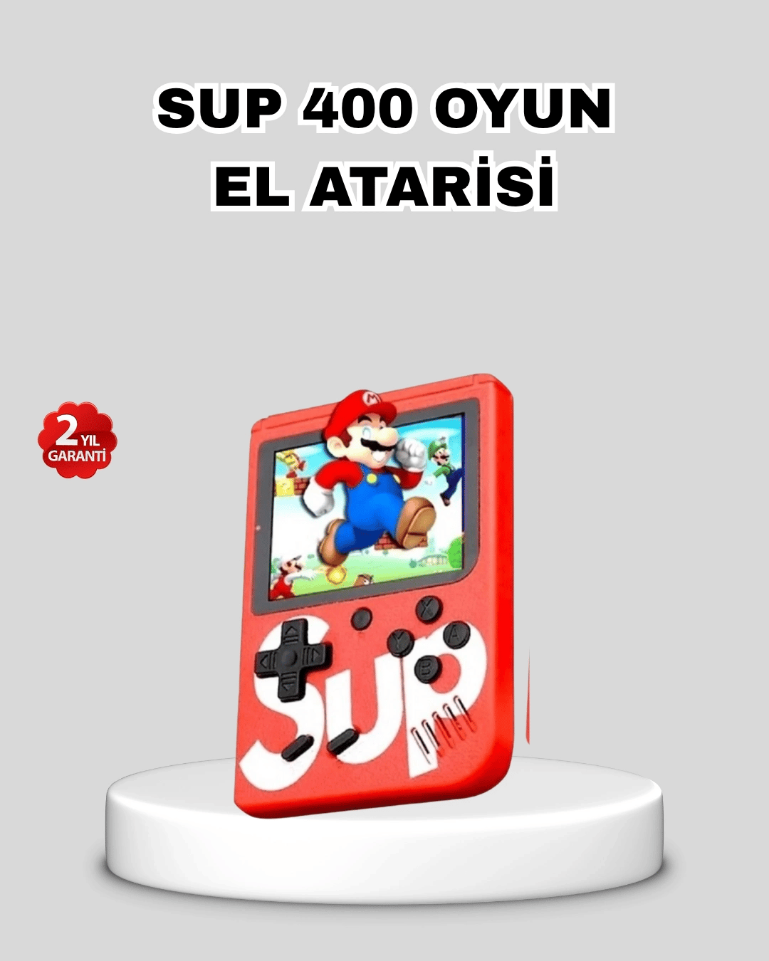 SUP Retro El Konsolu – 500 Oyun, 2 Oyunculu, 3 İnç Ekran, Taşınabilir Şarjlı Atari
