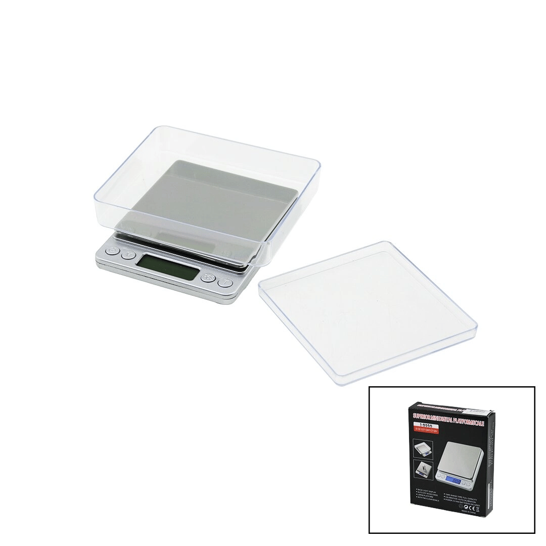 Superıor Mını I-2000 3000gr/0.1gr Mini=10.5x13cm Hassas Tartı - Terazi Şeffaf Pls.kapak  Pilli Bx40