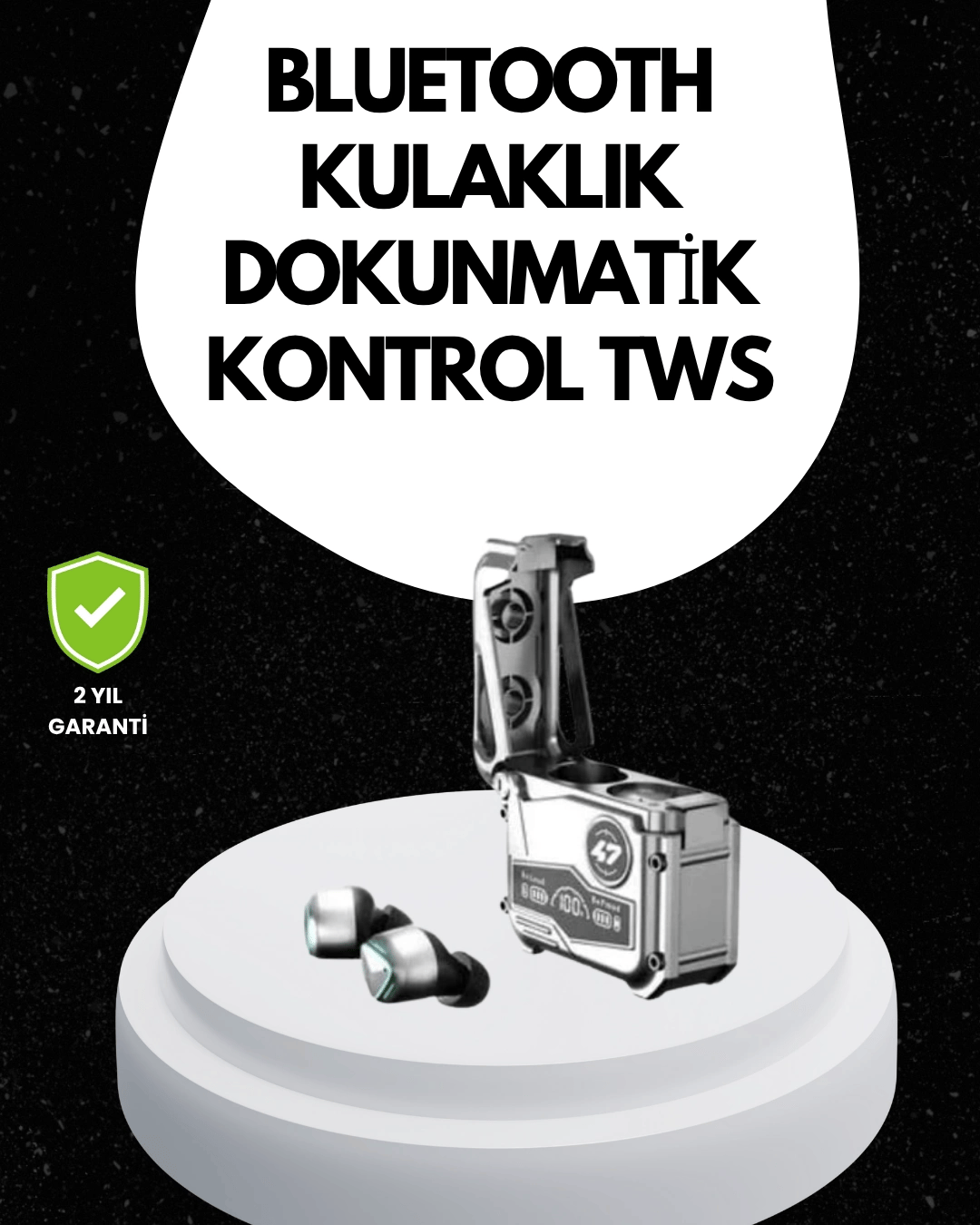 Suya Dayanıklı Kulak İçi Kablosuz Kulaklık – Ergonomik Tasarım ve Yüksek Pil Performansı