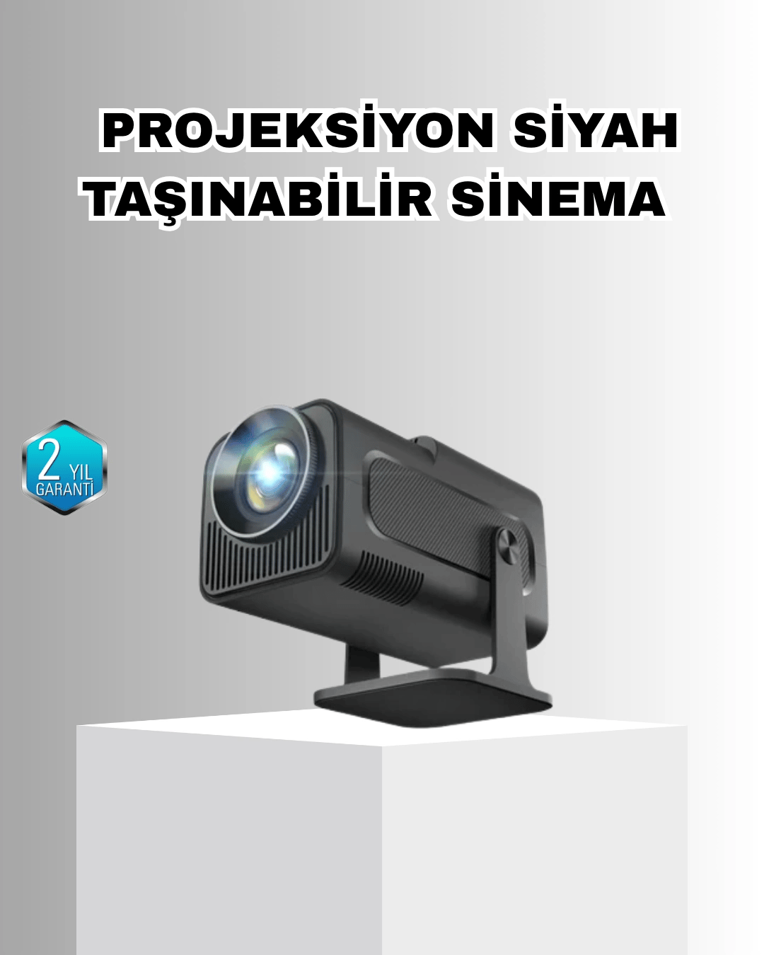 Taşınabilir Akıllı Projeksiyon HDMI USB Uyumlu Oyun Destekli Kompakt
