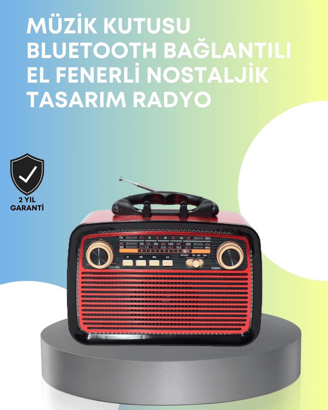 Taşınabilir Bluetooth Hoparlör – Modern Teknoloji ile Nostaljik Radyo Deneyimi, FM/AM Fonksiyonu
