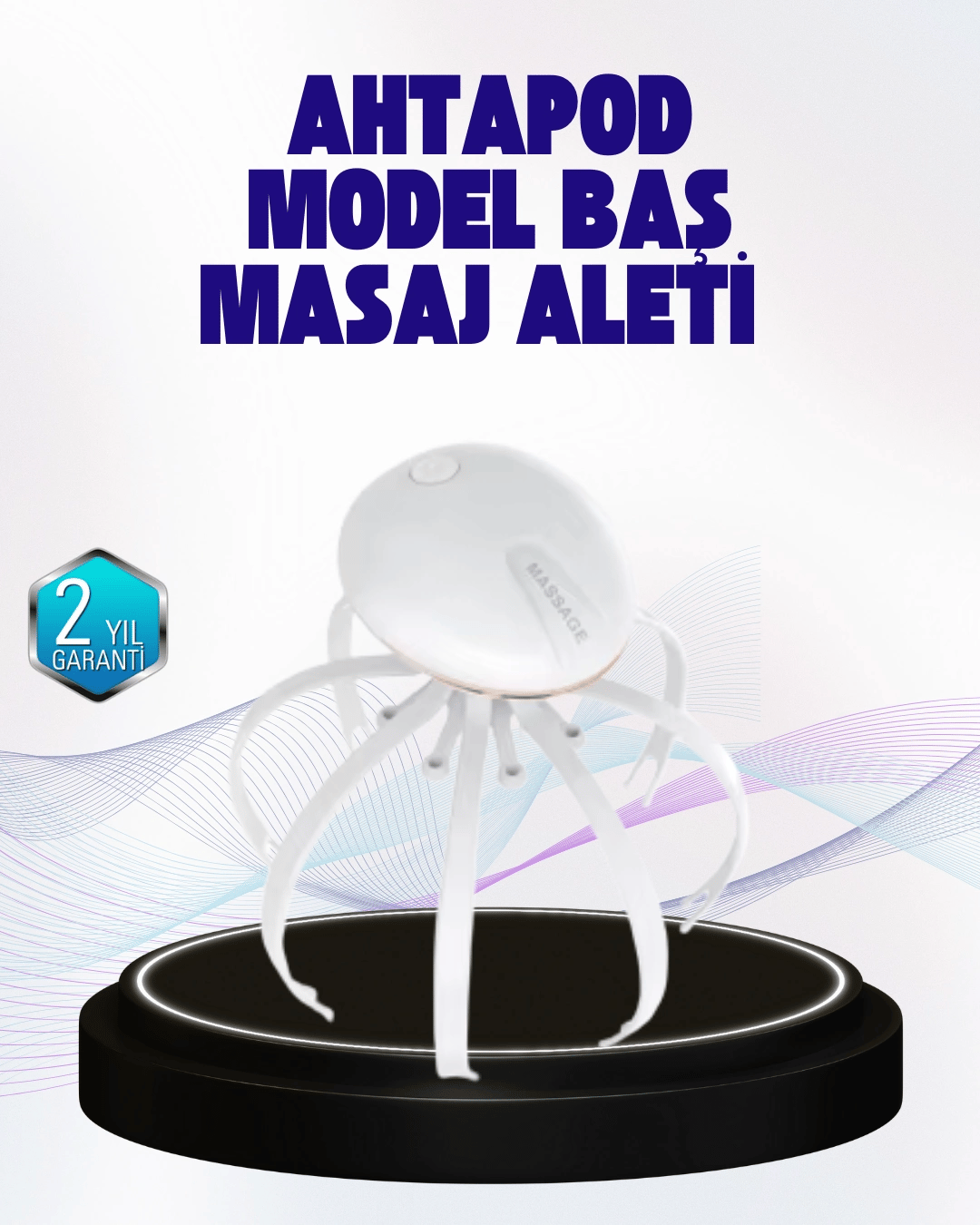 Taşınabilir Elektrikli Kafa Masaj Cihazı Sessiz Motor ve Ergonomik Tasarım