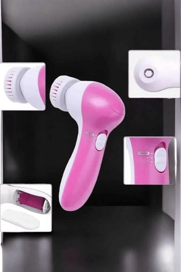 Taşınabilir Yüz Temizleme Cihazı Masaj, Peeling, Temizlik 5 Başlıklı