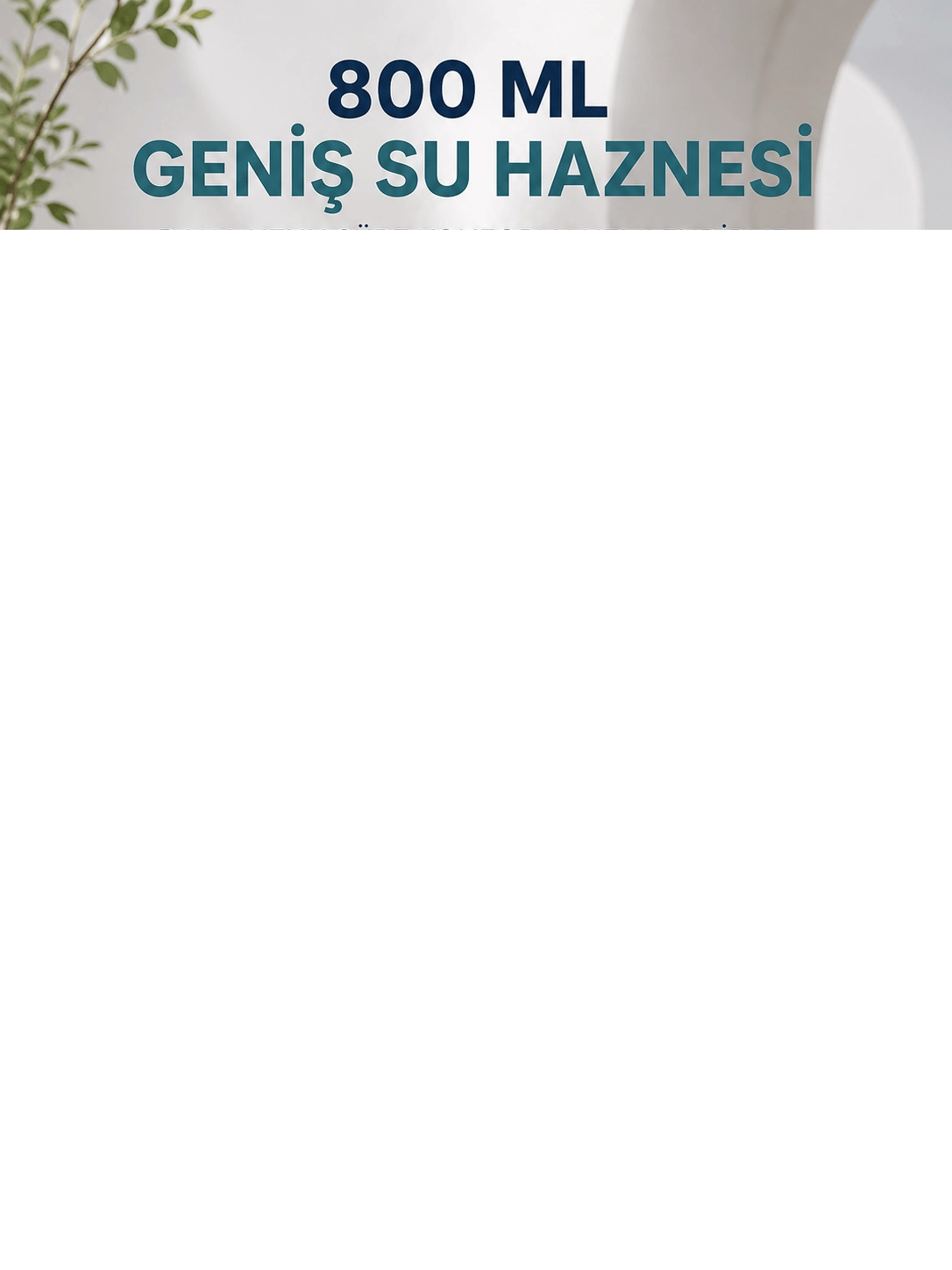 Ters Akan Su Damlası Nemlendirici 800 ml Sessiz Ultrasonik Oda Nemlendirici
