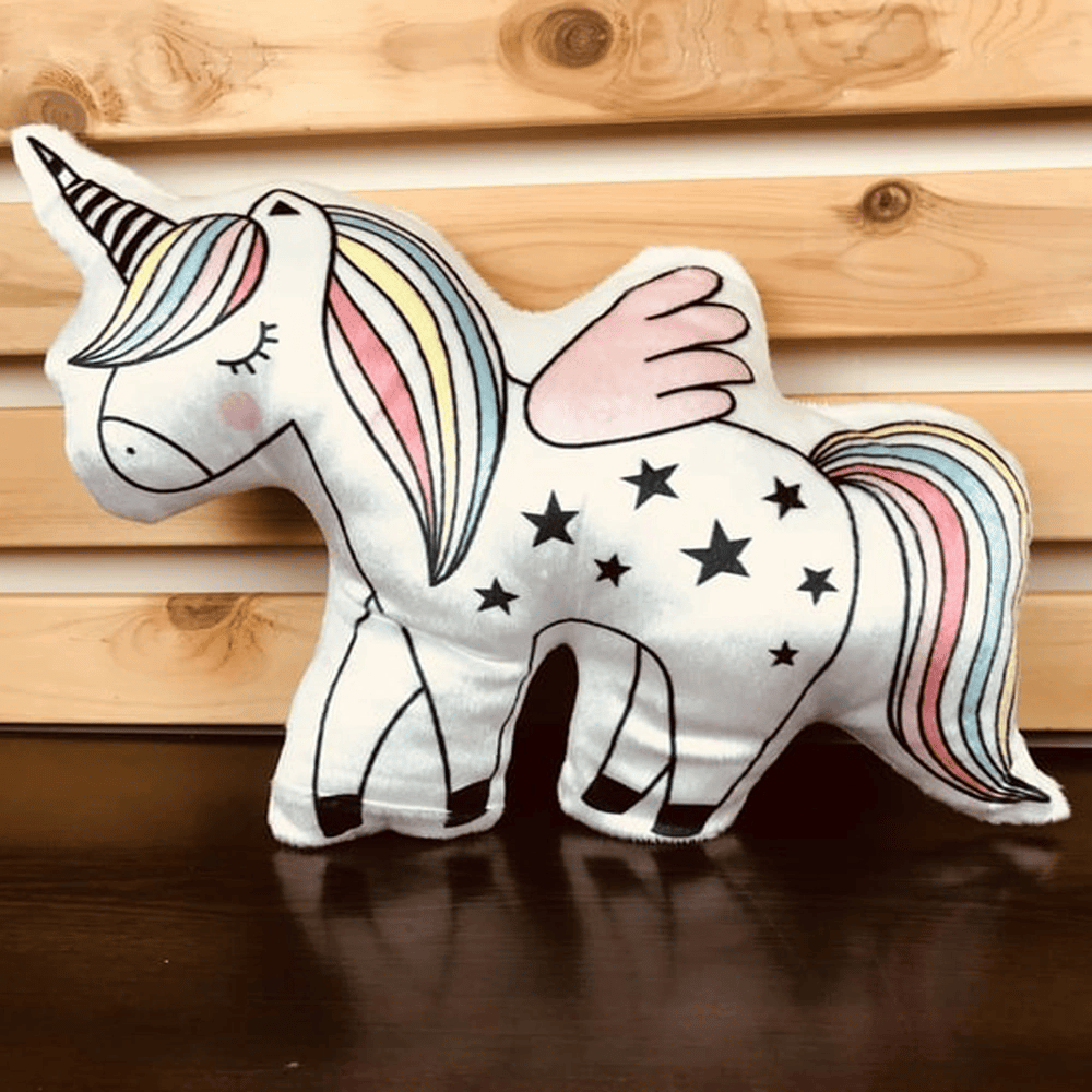 Unicorn Tasarımlı Yumuşak Peluş Yastık