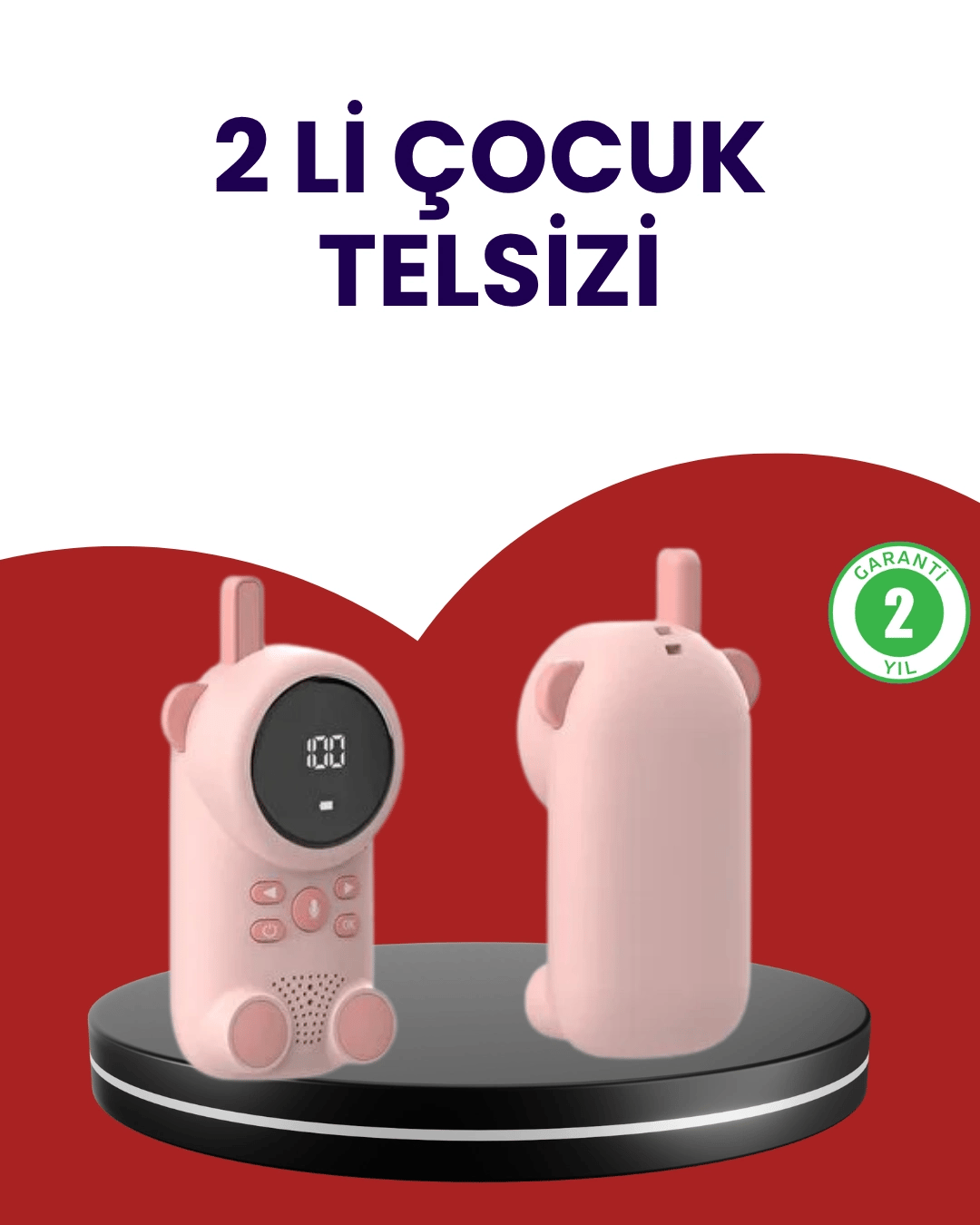 Uzun Menzilli Bebek Telsizi – VOX Modlu, Renkli LCD Ekranlı
