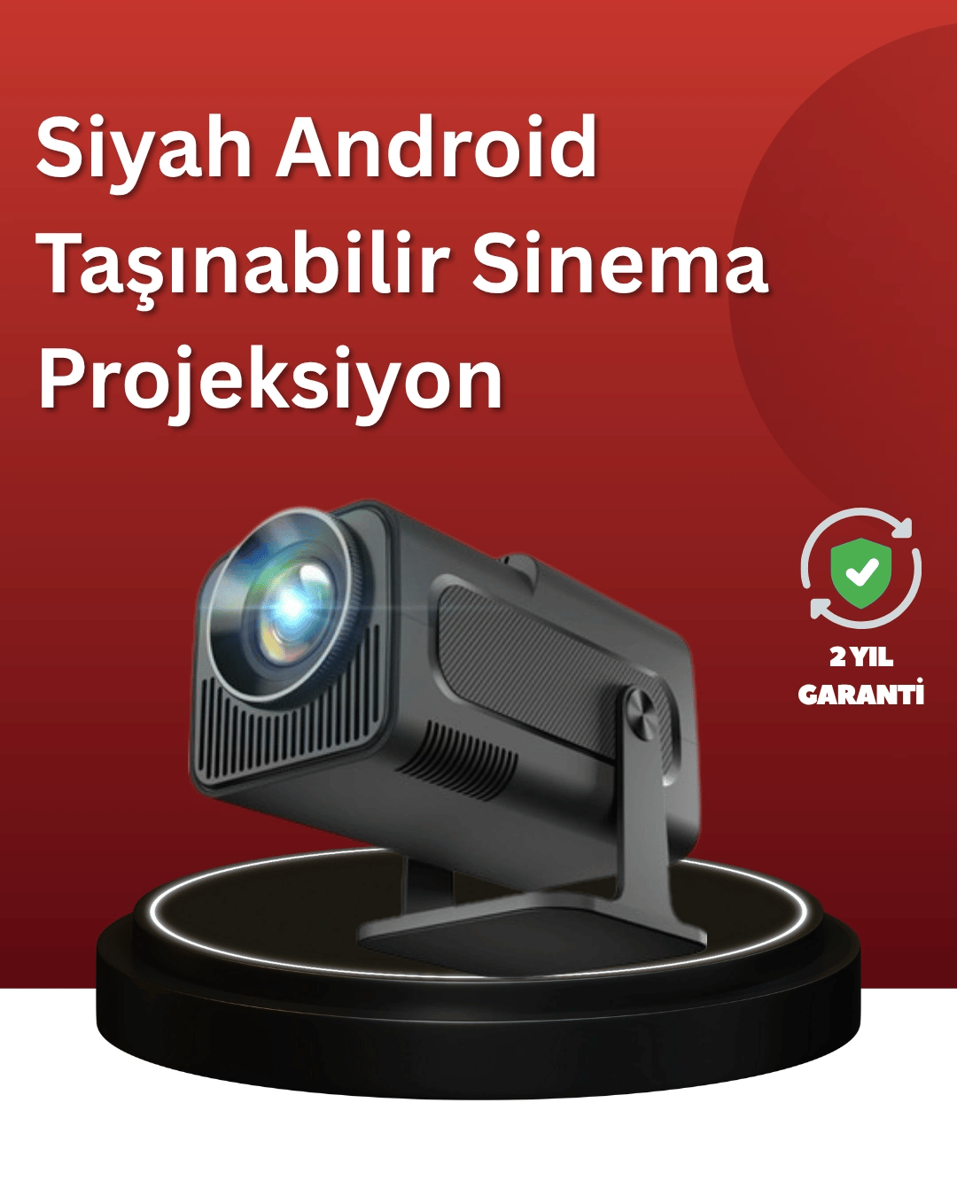 Uzun Ömürlü Lamba ve Dahili Hoparlörlü Ev Sinema Projektörü