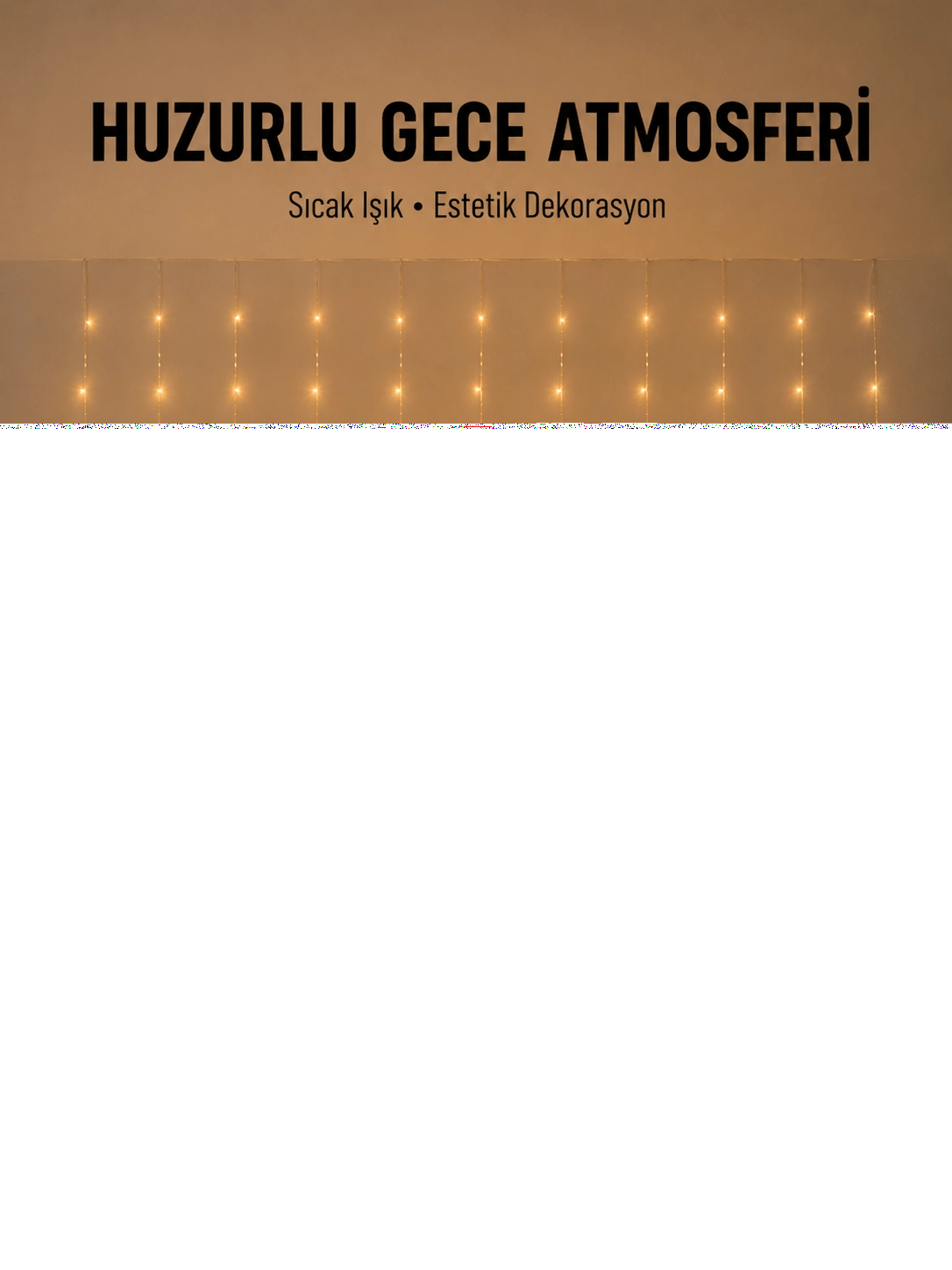Yıldız Desenli Perde Tipi Peri Led 3x3 Metre Aydınlatma Yeni Nesil