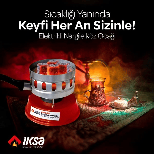 Yuvarlak Galvaniz Elektrikli Nargile Köz Ocağı