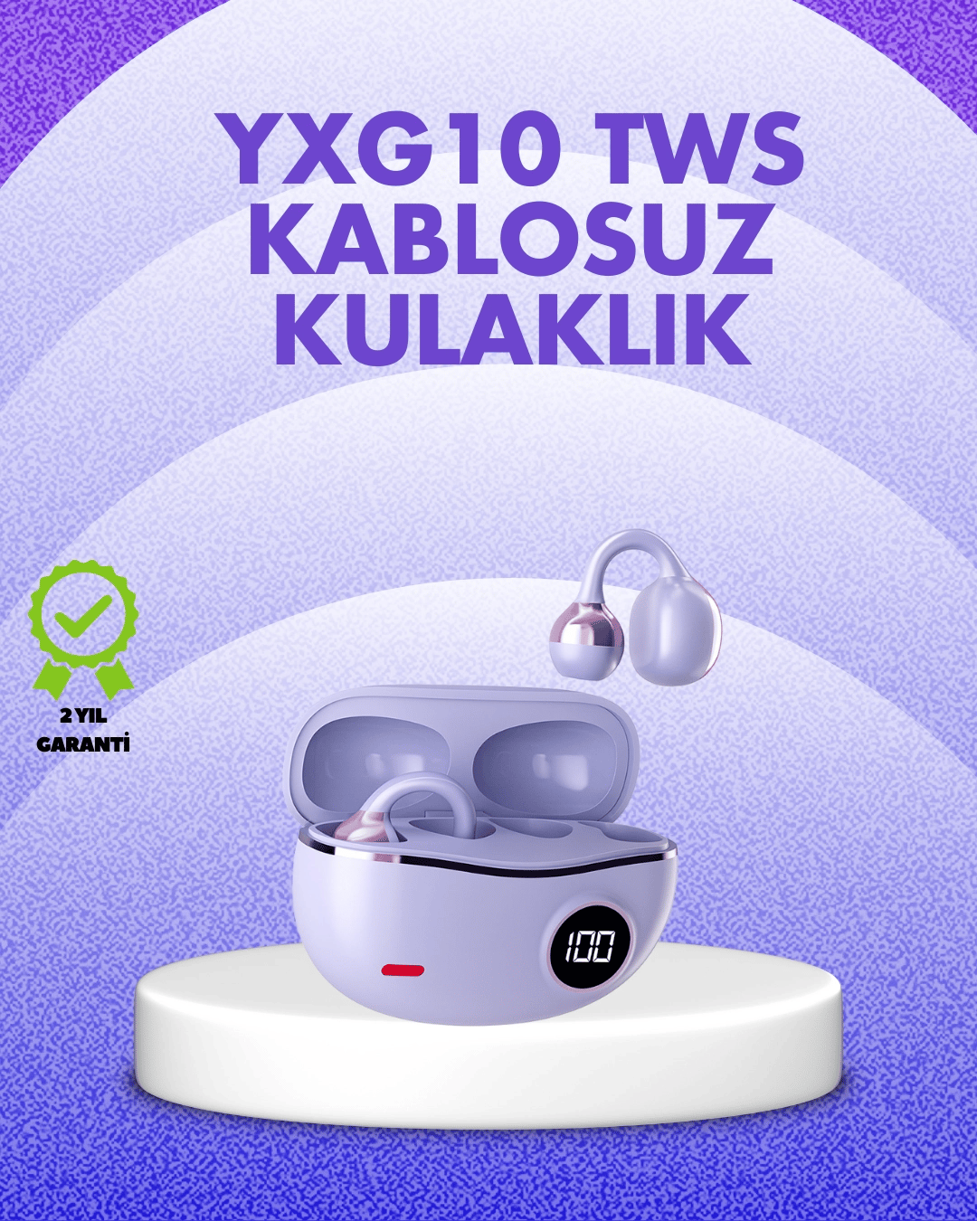 YXG10 Kablosuz Kulaklık – Bluetooth 5.4, Dokunmatik, LED Ekranlı Şarj Kutusu