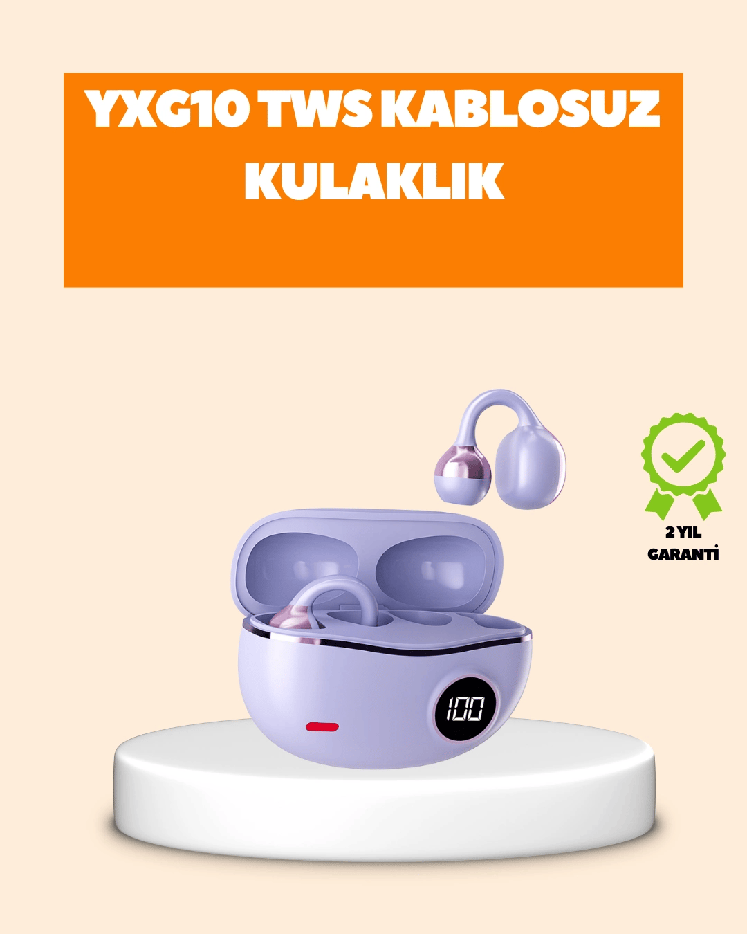 YXG10 Klipsli Açık Kulaklık – Spor İçin Uygun, APTX Ses, Ergonomik Yapı