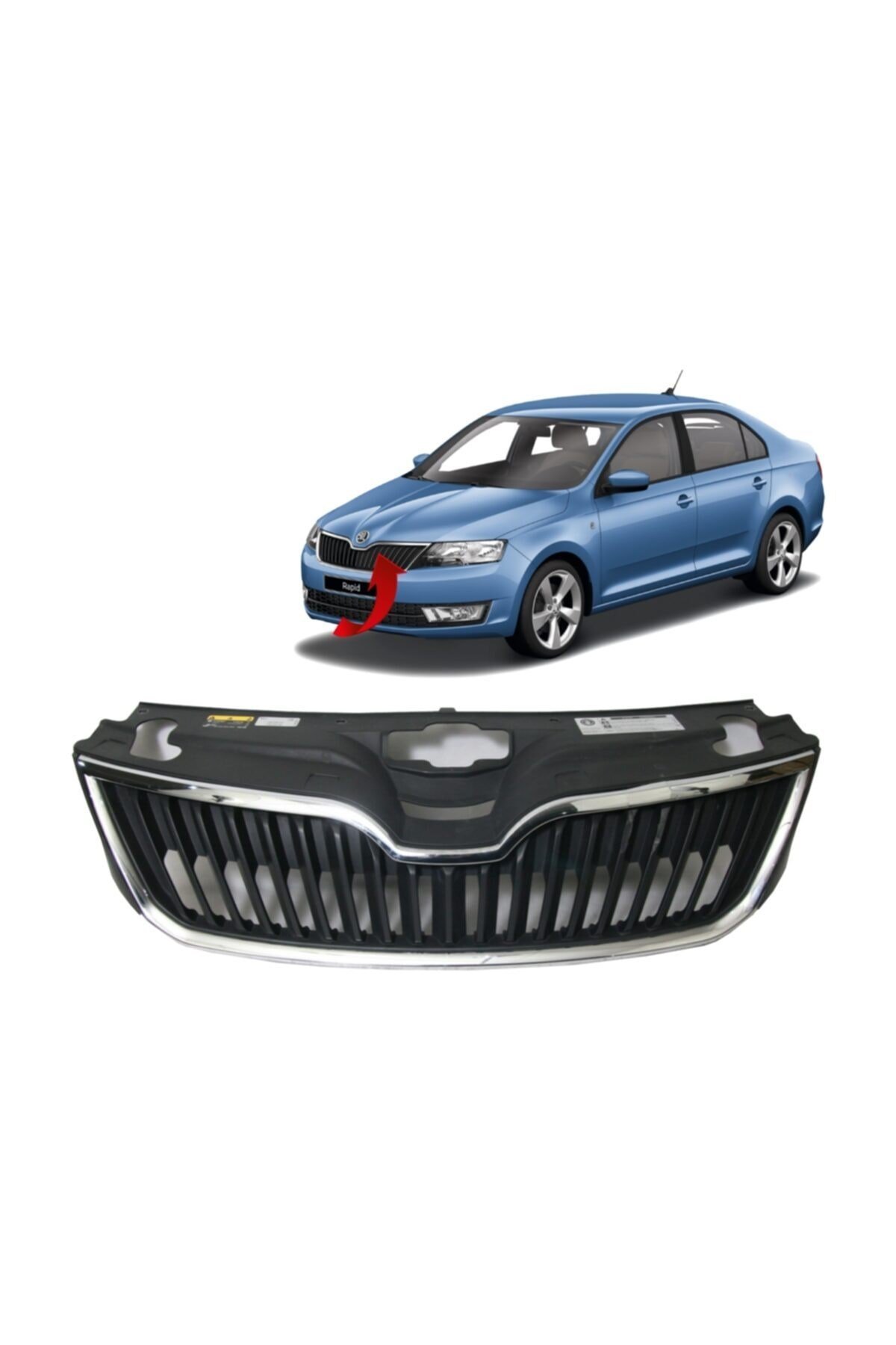 Skoda Rapid Ön Panjur Krom Çerçeve 2013-2018 5ja853668