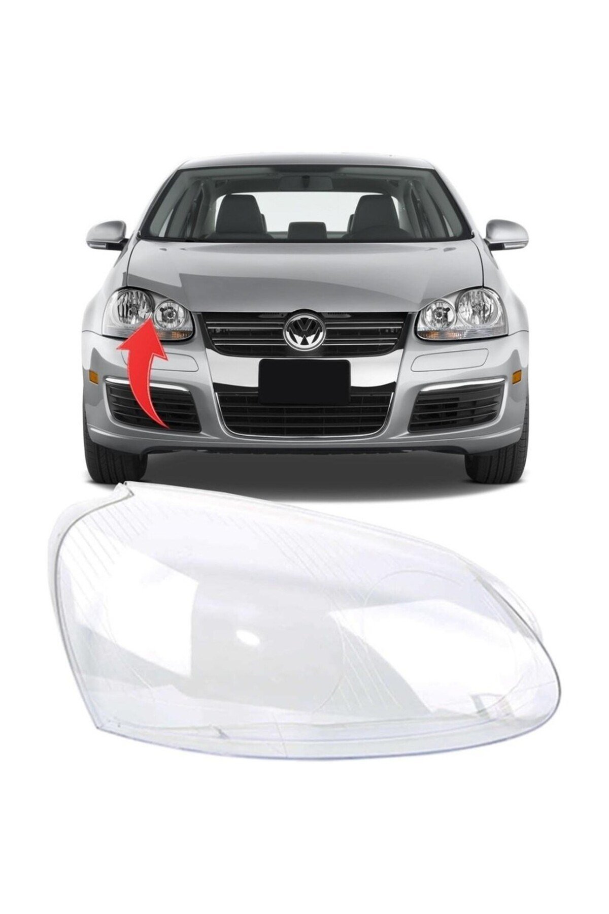 Volkswagen Golf 5 Sağ Far Camı 2005-2010