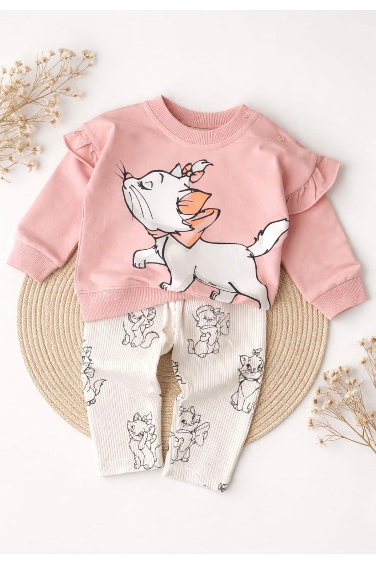 Kız Bebek Fitilli Alt-üst Takım