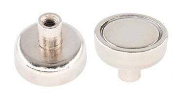 48 mm Neodyum m8 Dişi Bağlantılı Saplamalı Pot Mıknatıs - Pot-D Mıknatıs