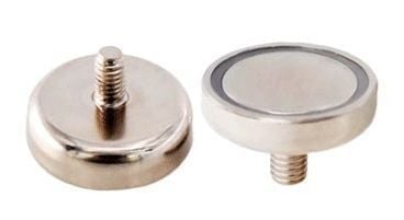 48 mm Neodyum m8 Erkek Bağlantılı Saplamalı Pot Mıknatıs - Pot-C Mıknatıs