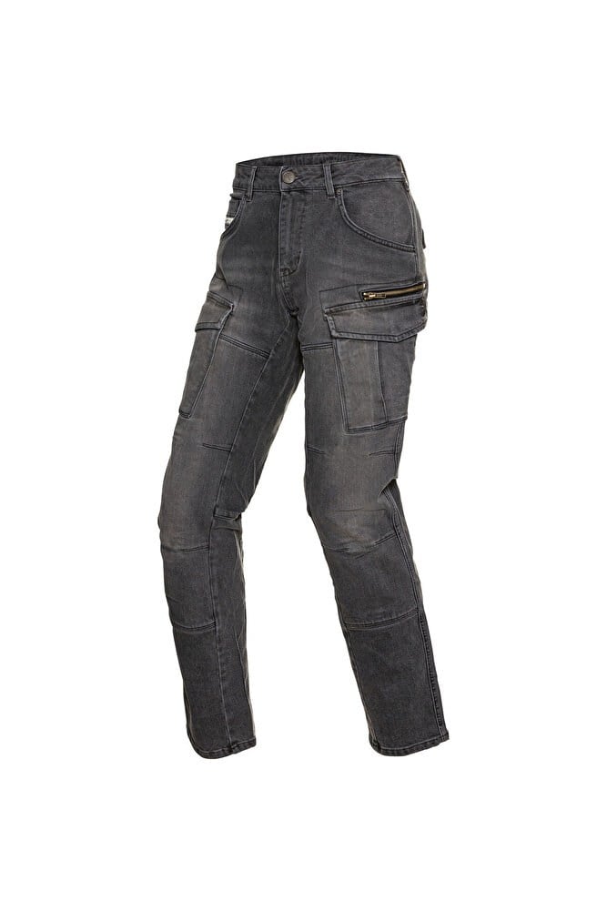 Korumalı Dark Grey Motosiklet Pantolonu MJD5006