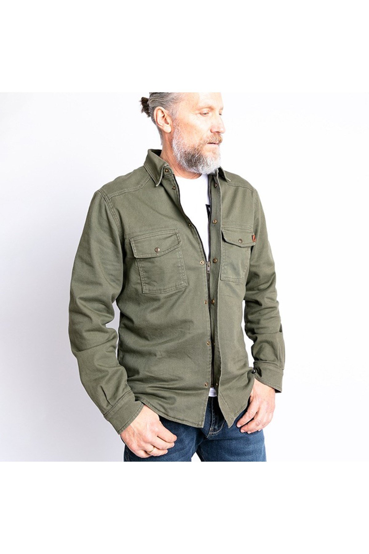 Olive Korumalı Motosiklet Ceketi 5007