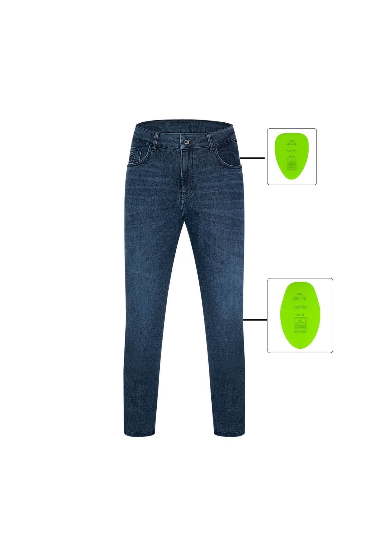 Vecton Ad Pro Blue Kevlar Cordura Motosiklet Pantolonu